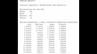 Parallel analysis for PCA and EFA in SPSS using O'Connor's syntax