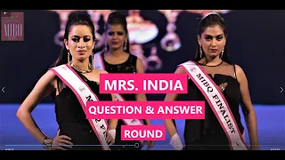 MRS. INDIA QUESTION  & ANSWER ROUND VLOG #41 : MRS. INDIA BEAUTY QUEEN  SEASON 3