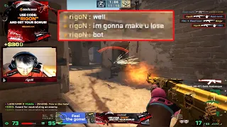 rigoN CHALLENGED FACEIT LVL 10 WITHOUT ANY REASON🤣(STREAM HIGHLIGHTS)