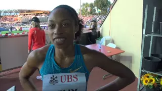 Allyson Felix: "it felt good" to return to the 200m