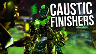 FINISHING EVERYONE WITH THE CAUSTIC PRESTIGE SKIN FINISHER! - Apex Legends Season 16 Gameplay