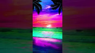 Galaxy Themes - [poly] colorful summer beach during sunset
