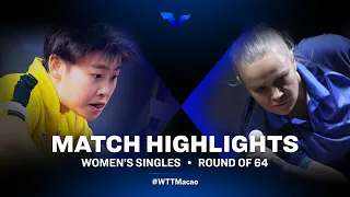 Lin Ye vs Ganna Gaponova | WTT Star Contender Doha 2021 | WS | R64 Highlights