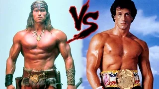 Sylvester Stallone Vs Arnold Schwarzenegger - Queda de Braço #1