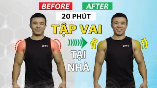 Tập Vai RỘNG & TO Hiệu Quả Trong 20 Phút Tại Nhà || 20 Min Shoulder Workout