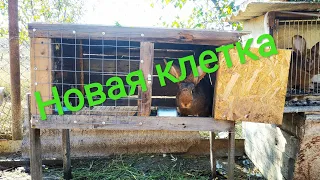 Новая клетка для кроликов // Жизнь в деревне!!!