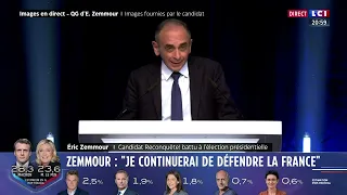 E.Zemmour réagit à sa défaite et appelle à voter M. Le Pen