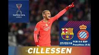 Jasper Cillessen vs Espanyol | Cup Hero | Brilliant Backup | 2018 HD