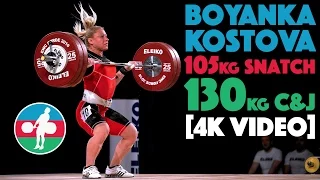 Boyanka Kostova (58) - 105kg Snatch + 130kg Clean and Jerk [4k]