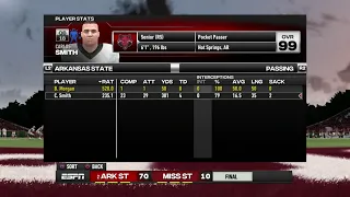 NCAA Football Revamped, Online Dynasty, YR 20 Week 8, #2 Arkansas State at Mississippi State