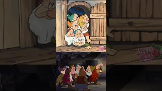 The 7 dwarfs is home! Happy Color App Disney Category with scene from the movie Disney Snow White