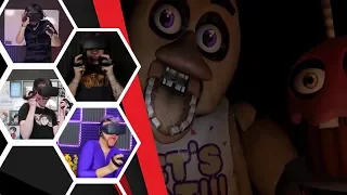Let's Players Reaction To The Cupcake Running & The Chica Jumpscare Whilst Reparing Chica | FNAF VR