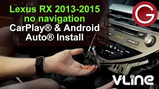 VLine System Wireless CarPlay Android Auto Install Lexus RX 350 450h 2013 2014 2015 No Navigation