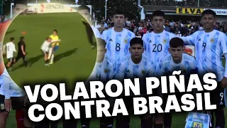 ARGENTINA PERDIÓ CON BRASIL Y TERMINARON A LOS GOLPES EN UNA BATALLA CAMPAL 🔥 ESCÁNDALO EN LA SUB 17