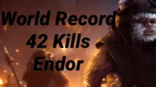 World Record 42 Player Killstreak As An Ewok! Battlefront 2 Gameplay