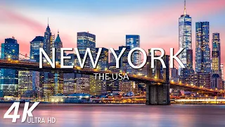 FLYING OVER NEW YORK 4K Video UHD - Relaxing Music With Beautiful Natural Landscape - 4K UHD TV