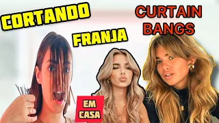 COMO CORTAR FRANJA SOZINHA  I CURTAIN BANGS TUTORIAL