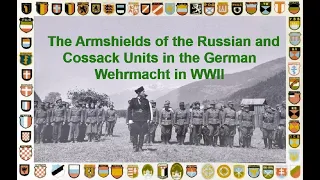 German Cossack & Eastern Volunteers Units In the Wehrmacht Showing there arm shields & Insignia