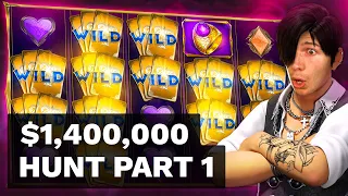 $1400000 BONUS HUNT OPENING - Part 1 🎰 172 Slot Bonuses - Hotel Yeti Way, Street Magic & Tiki Tumble