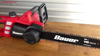 How to Adjust Chain Tension on a Bauer 14 Amp 16" Electric Chainsaw | Harbor Freight
