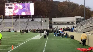 West Point Alma Mater after Army Football Game in a storm caused evacuated stadium