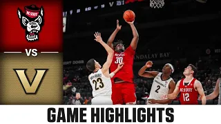 Vanderbilt vs. NC State Game Highlights | 2023-24 ACC Men's Basketball