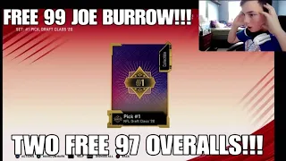 GET THIS 99 JOE BURROW FOR FREE BEFORE IT IS TO LATE!!! ALSO GET TWO FREE 97 OVERALLS!!! | Madden 20