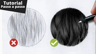 FORMA FÁCIL: Como Desenhar Cabelo Realista | Passo a Passo