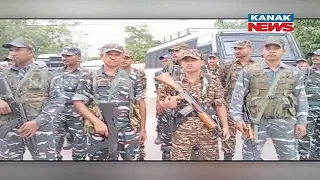 Odisha Police Along With CRPF Personnel Conduct Flag March In Jajpur