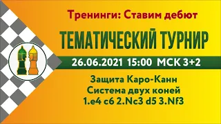 [RU] Тематический турнир -1. Защита Каро-Канн. Атака Панова на lichess.org