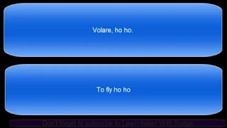 Volare, Domenico Modugno (Italian & English lyrics)