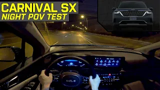 LED HEADLIGHT TEST & MORE! - 2022 Kia Carnival SX (Prestige) - Night POV Test Drive