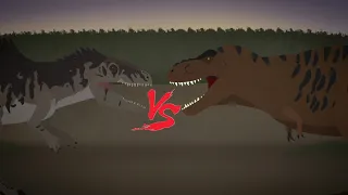 [50K SUBS] Paleo Accurate Tyrannosaurus vs Jurassic World Dominion Giganotosaurus (Stick Nodes)