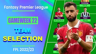 FPL Double Gameweek 22: TEAM SELECTION! | Triple Captain? | Fantasy Premier League Tips 2022/23