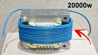 I turn big transformer into 235v generator use super capacitor