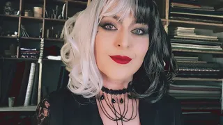 Asmr , cruella desenhando o seu look