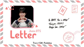 BTS Jimin 'Letter' Lyrics (Vietsub) | Peekaboo