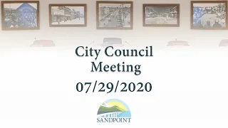 City of Sandpoint | City Council Budget Workshop | 7/29/2020