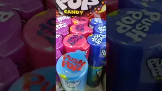 ASMR SATISFYING ALL FLAVORS OF PUSH POP CANDY #shorts #asmr #satisfying #food