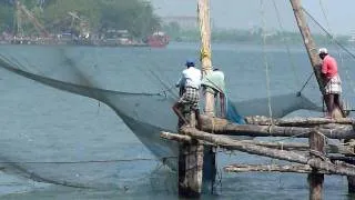 Chinese Fishing Nets, Fort Cochin, Kochi, Kerala, India - 4.1.2010