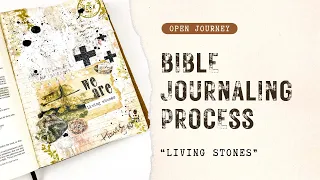 Bible Journaling Process & Study | "Living Stones" | Let's use some school supplies!