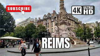 Explore REIMS in FRANCE [4K] Walking Tour | HD