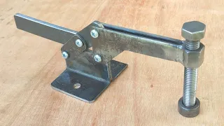 Few people know how to make a toggle clamp from an iron plate