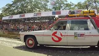 Los Cazafantasmas en el desfile de autos clásicos y antiguos 2016.