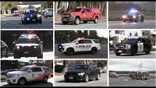 Police Cars, Fire Engines And EMS Units Responding Compilation Best of 2022.