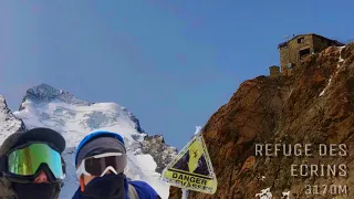 UNE NUIT AU REFUGE DES ECRINS !! Barre des Ecrins 4102m sous la neige// Bivouac à couper le souffle!