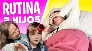 Rutina FAMILIAR con 3 HIJOS Aroa ¡Sale de fiesta!