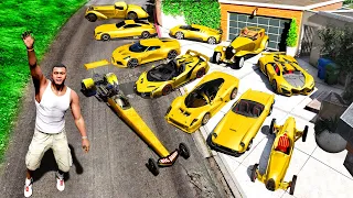 Collecting LUXURY GOLD BILLIONAIRE CARS in GTA 5!