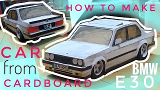 Kartondan Araba Yapımı / Karton BMW e30 maketi /how to make car from cardboard / model car bmw m3
