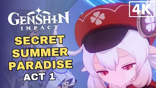 Genshin Impact - Secret Summer Paradise Act 1 | Full Story JP Dub EN Sub 4K 60FPS